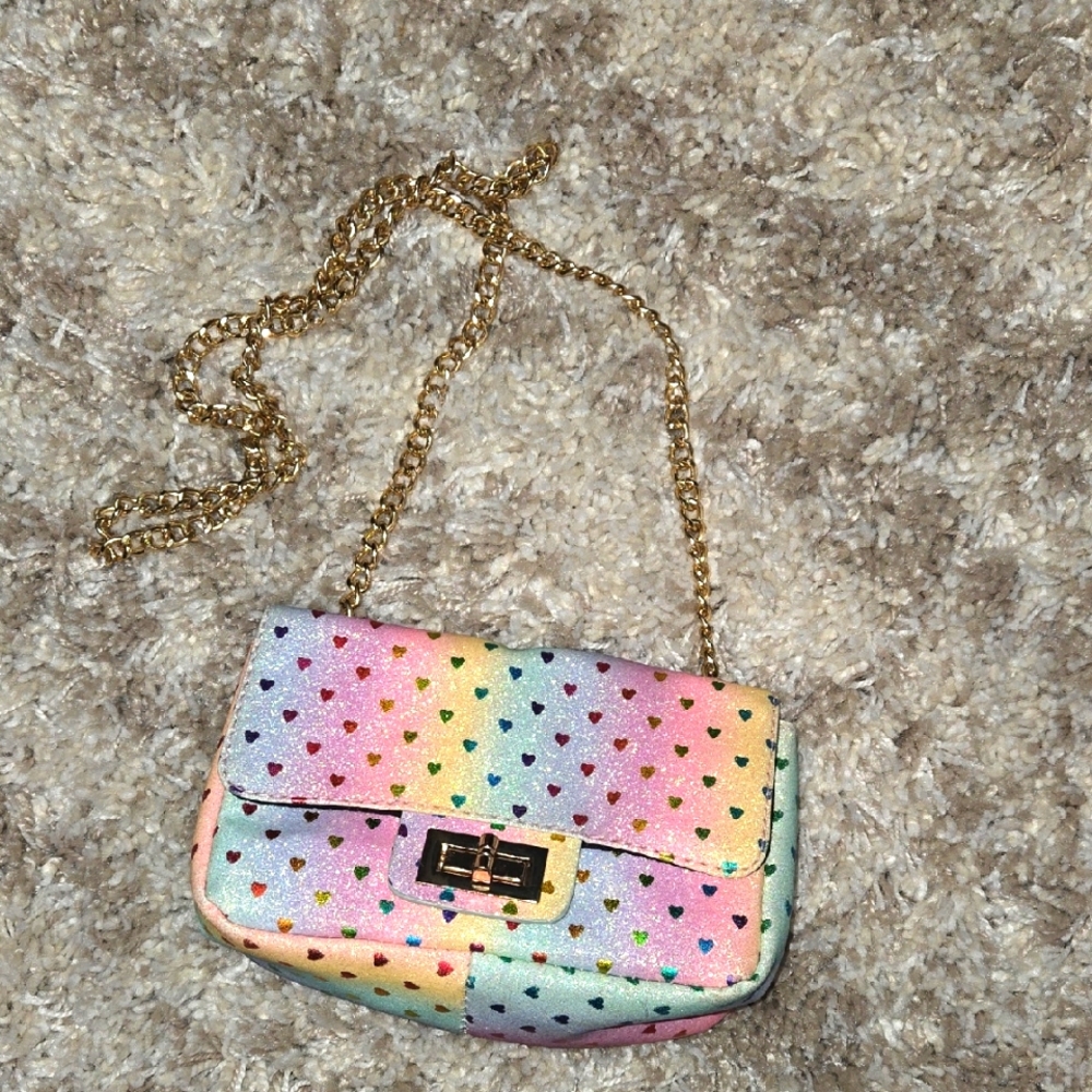 Colorful Heart Pattern Girls Bag